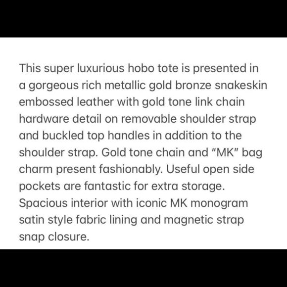 MICHAEL Kors gold snakeskin Edie shoulder bag - Picture 14 of 15